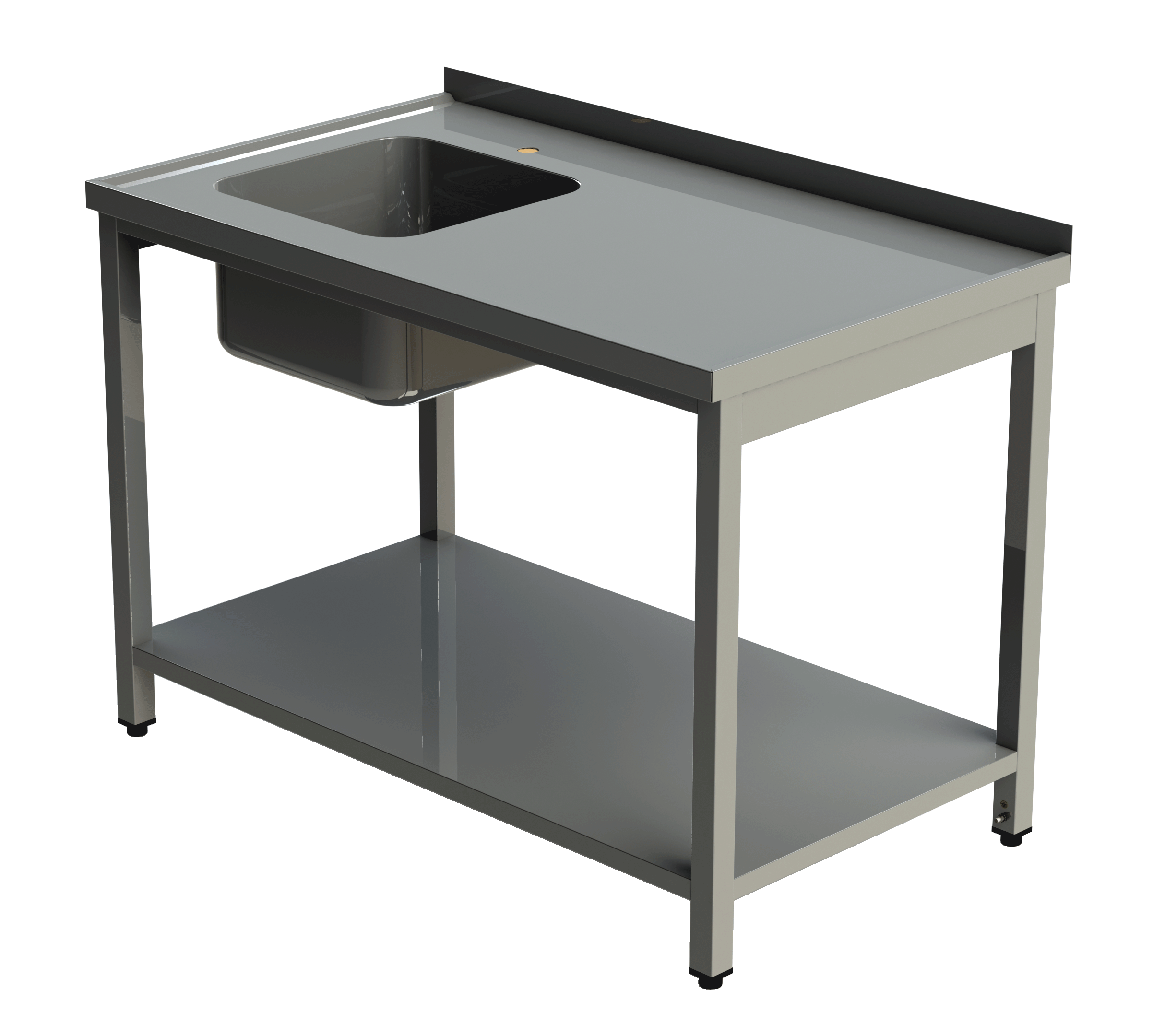 Nerezový jedno-dřez 600x700