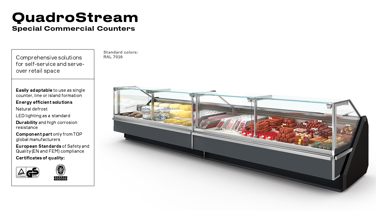 Chladicí vitrína Quadro Stream 1875