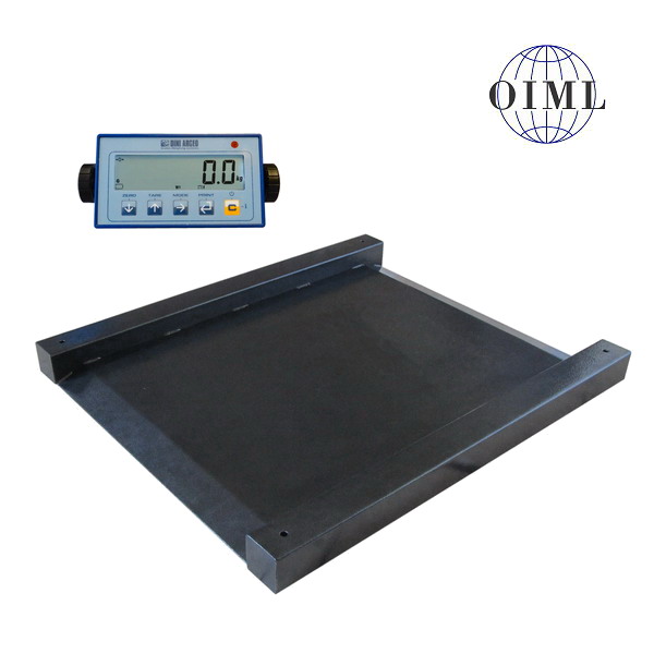 LESAK 4TUVN0808LDFWL, 600kg/200g, 800x800mm, lak (Nájezdová snížená váha s vestavěnými nájezdy včetně indikátoru)
