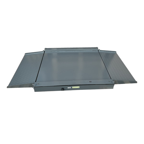 LESAK 4TU1010L-SP-DFWL, 600kg/200g, 1000x1000mm, lak (Lakovaná váha se sníženou vážní plochou včetně indikátoru a dvěma nájezdy)