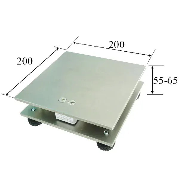 LESAK 1T2020NN, 1,5kg, 200x200mm, nerez (Vážní můstek v nerezovém provedení bez vážního indikátoru)