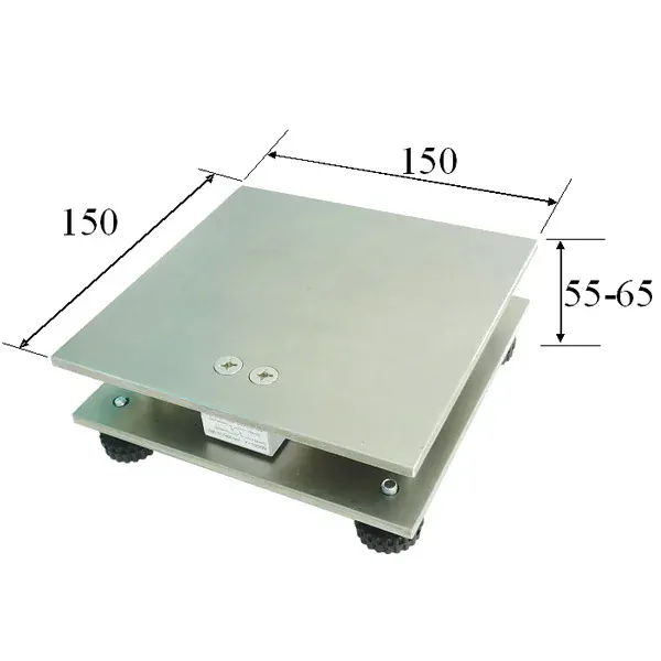 LESAK 1T1515NN, 15kg, 150x150mm, nerez (Vážní můstek v nerezovém provedení bez vážního indikátoru)