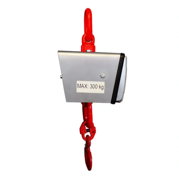 LESAK J1-RWS, 300kg/100g, nerez (Závěsná/jeřábová váha pro obchodní vážení s LCD displejem v nerezu)