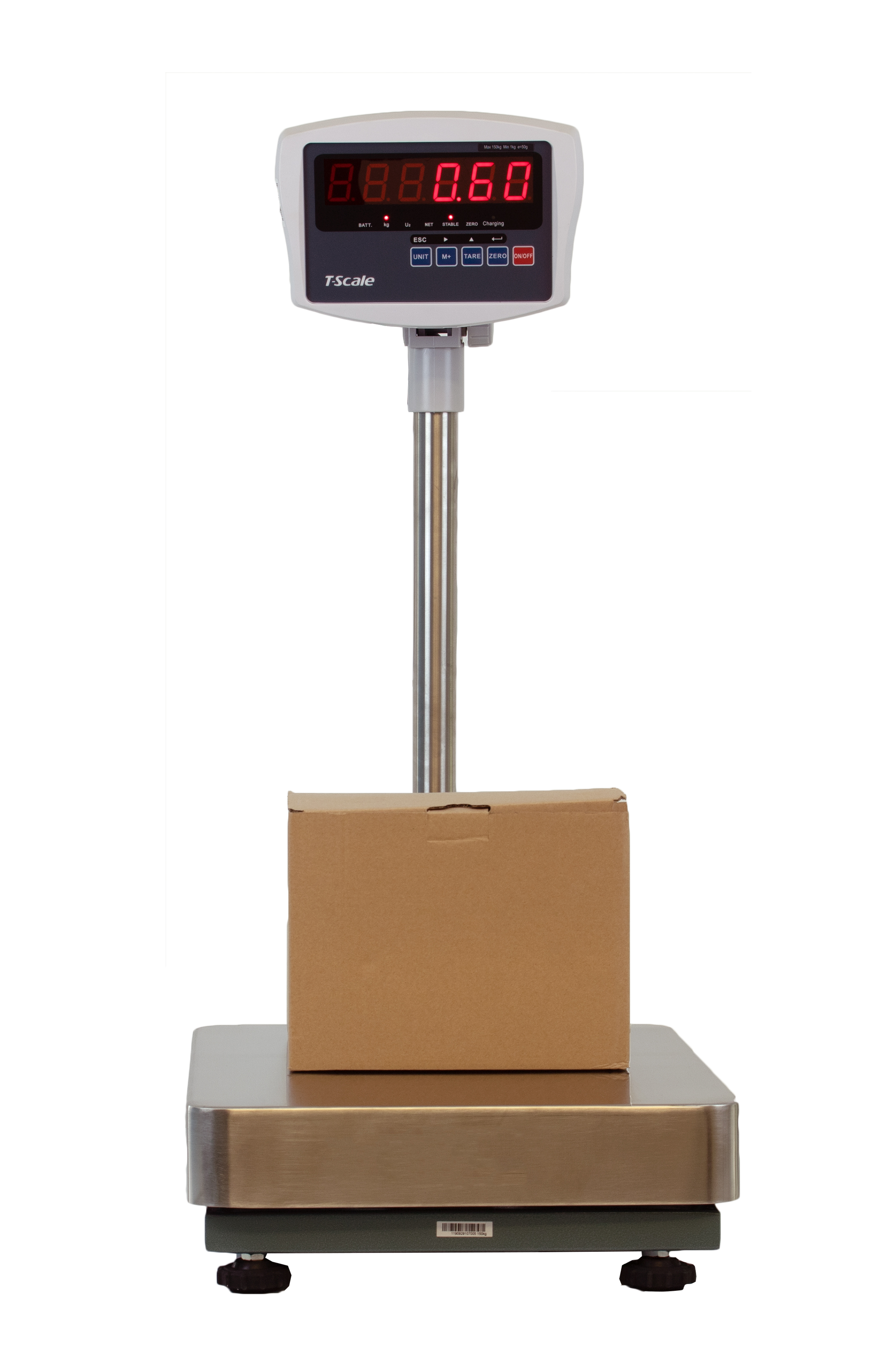 TSCALE ELW-PB4050, 150kg/50g, 400x500mm (Certifikovaná podlahová váha pro obchodní vážení)