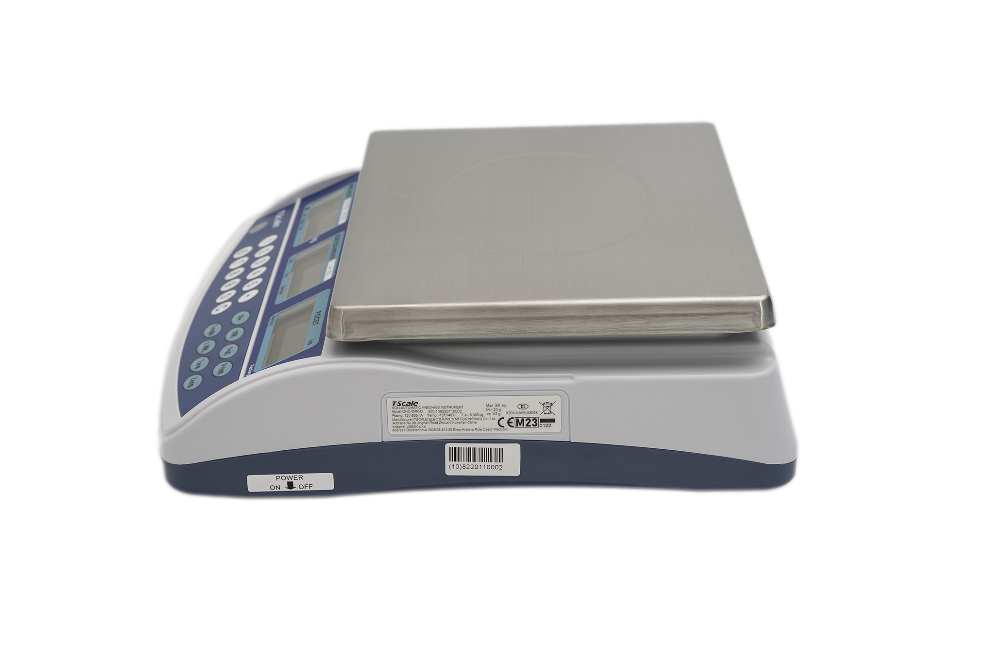 TSCALE QHC30D, 15;30kg/5;10g, 300x230mm (Obchodní počítací váha se zákaznickým displejem)