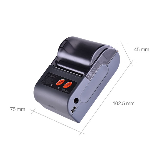 LESAK MPT2, mobilní bateriová pokladní tiskárna (Mobilní pokladní termotiskárna účtenek s komunikací Bluetooth, USB a RS232)