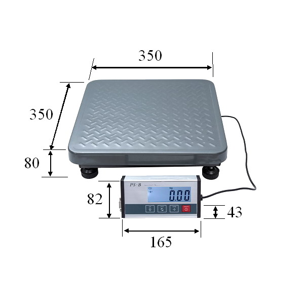 LESAK PS-B, 150kg/50g, 350x350mm (Balíková váha pro vážení nejen balíků ale i jiná kontrolní vážení)