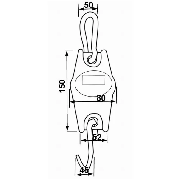 TSCALE CR, 200kg/100g (Závěsná váha na baterie)