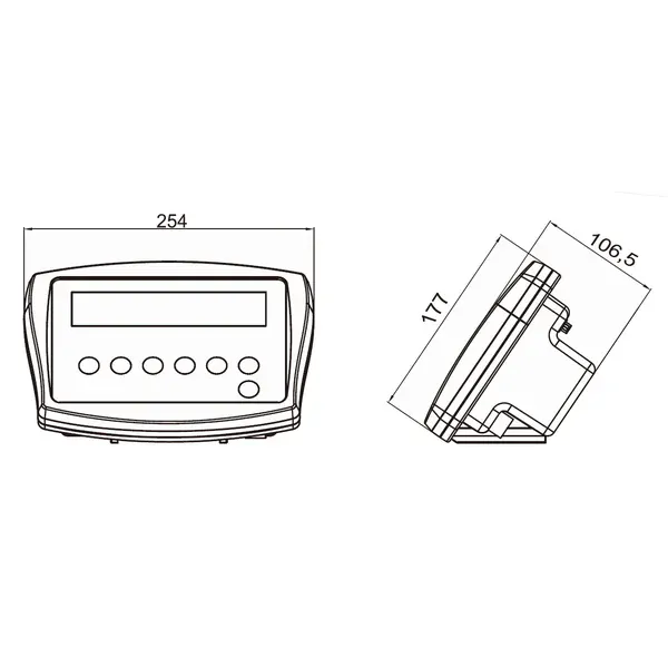 TSCALE KW, IP-54, plast, LCD (Vážní indikátor pro kontrolní vážení)