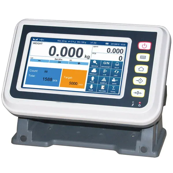 TSCALE T7, IP-54, plast, LCD dotykový displej 7" (Inteligentní indikátor s databází produktů určený na specální požadavky vážení, pro obchodní vážení)