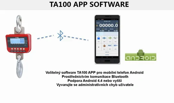 TSCALE TN-6000k, 6000kg/2kg (Závěsná jeřábová váha )