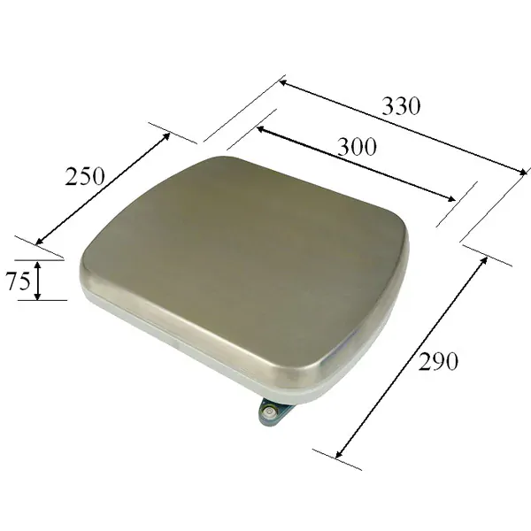 LESAK 1T2530PN, 3kg, 250x300mm, plast/nerez (Vážní můstek v plastovém provedení s nerezovým plechem bez vážního indikátoru)