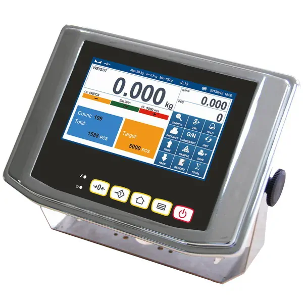 TSCALE NS7, IP-65, nerez, LCD dotykový displej 7" (Inteligentní indikátor s databází produktů určený na specální požadavky vážení, pro obchodní vážení)