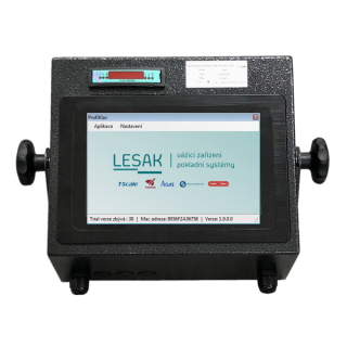 LESAK POSTER 10,1, IP54, TPB-4, lak (Průmyslový vážící terminál s dotykovým monitorem 10,1", IP-54, včetně držáku na zeď)