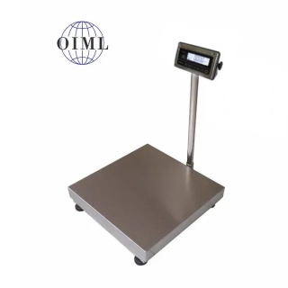 LESAK 1T6060NNRWS/DR, 150;300kg/50;100g, 600x600mm (Můstková nerezová voděodolná váha s dvojím rozsahem a nerezovým vážním indikátorem RWS)